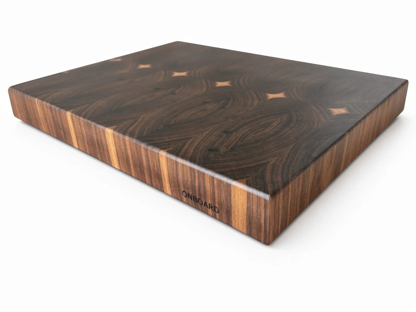 American black walnut end grain cutting board, 21.5 by 16.5 inches