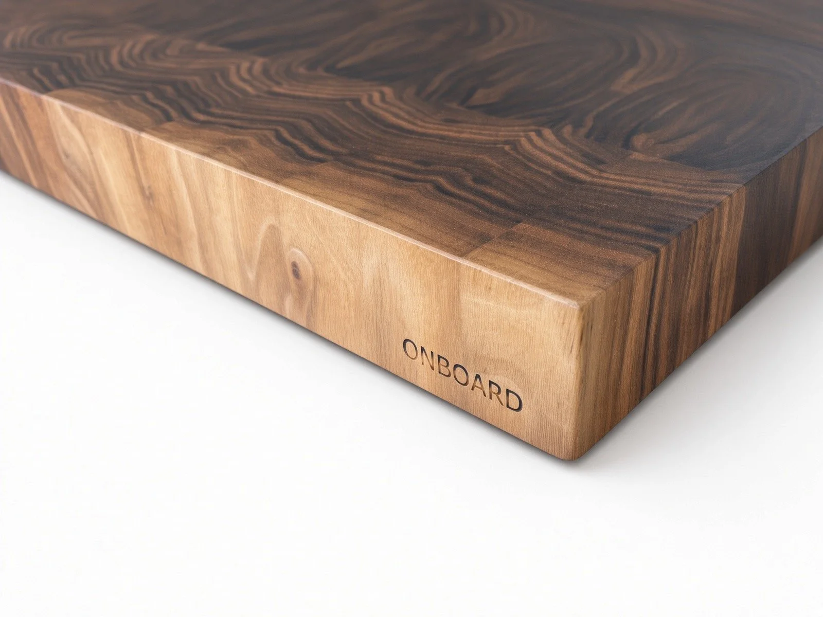 American black walnut end grain cutting board, 20.75 by 16 inches