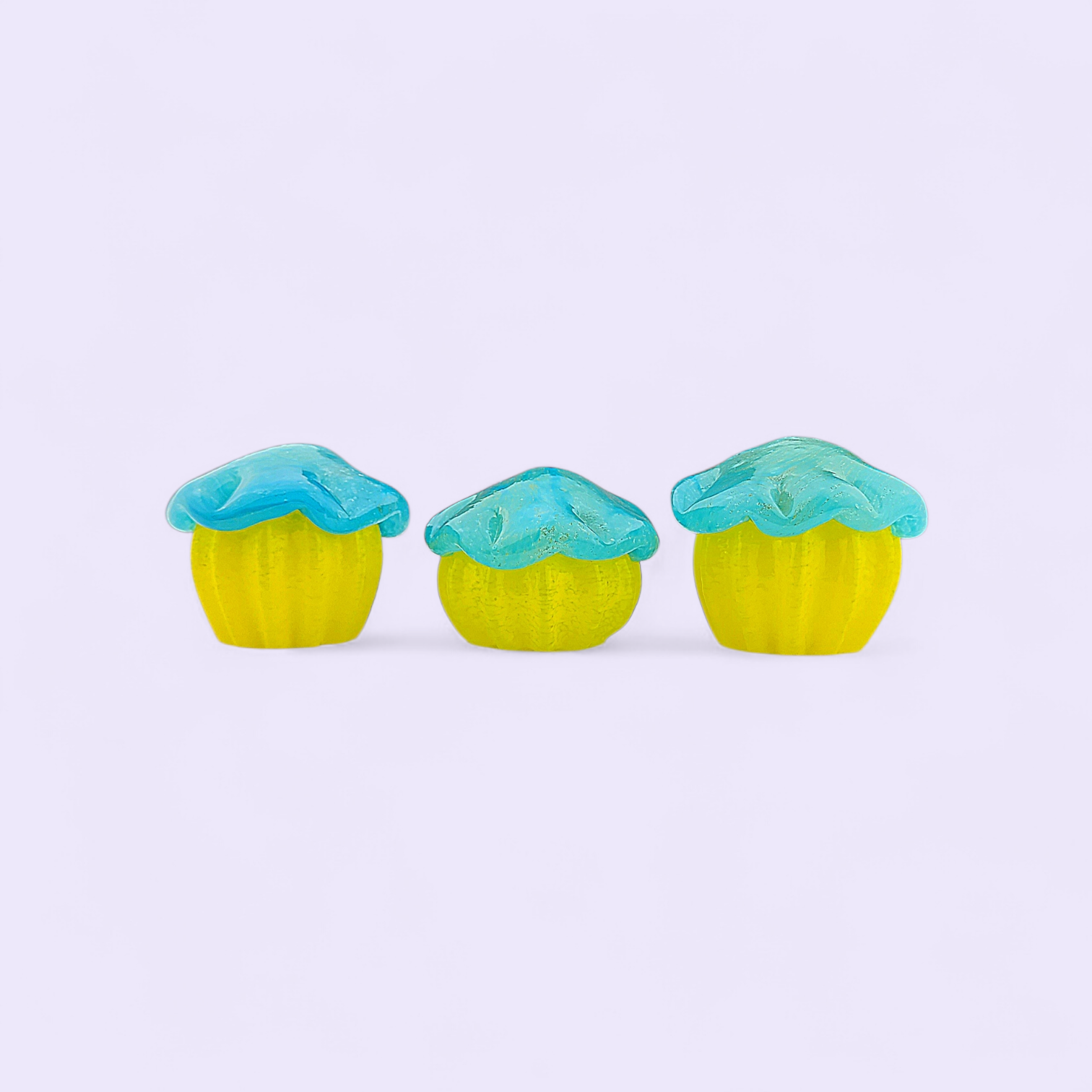 Yellow and Blue Cupcake