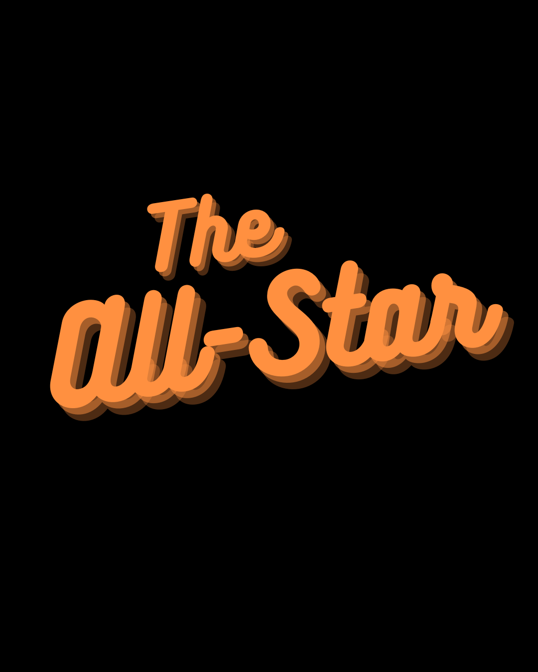 Orange text reading 'The All-Star'