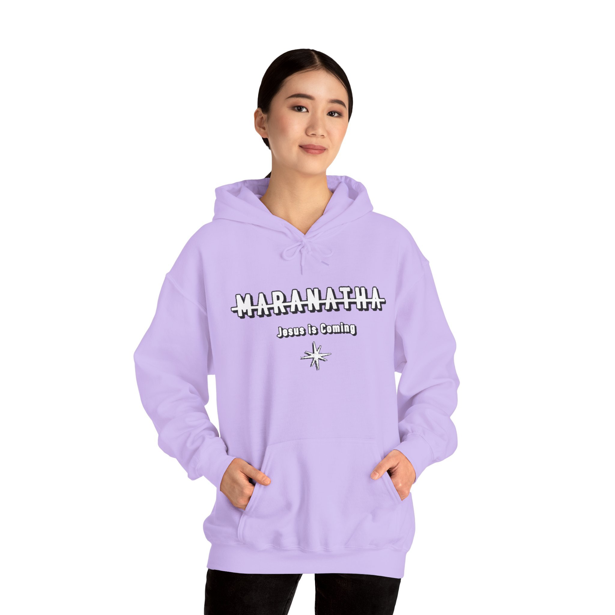 Maranatha Jesus Is Coming Hoodie — Minimal Christian Faith Pullover