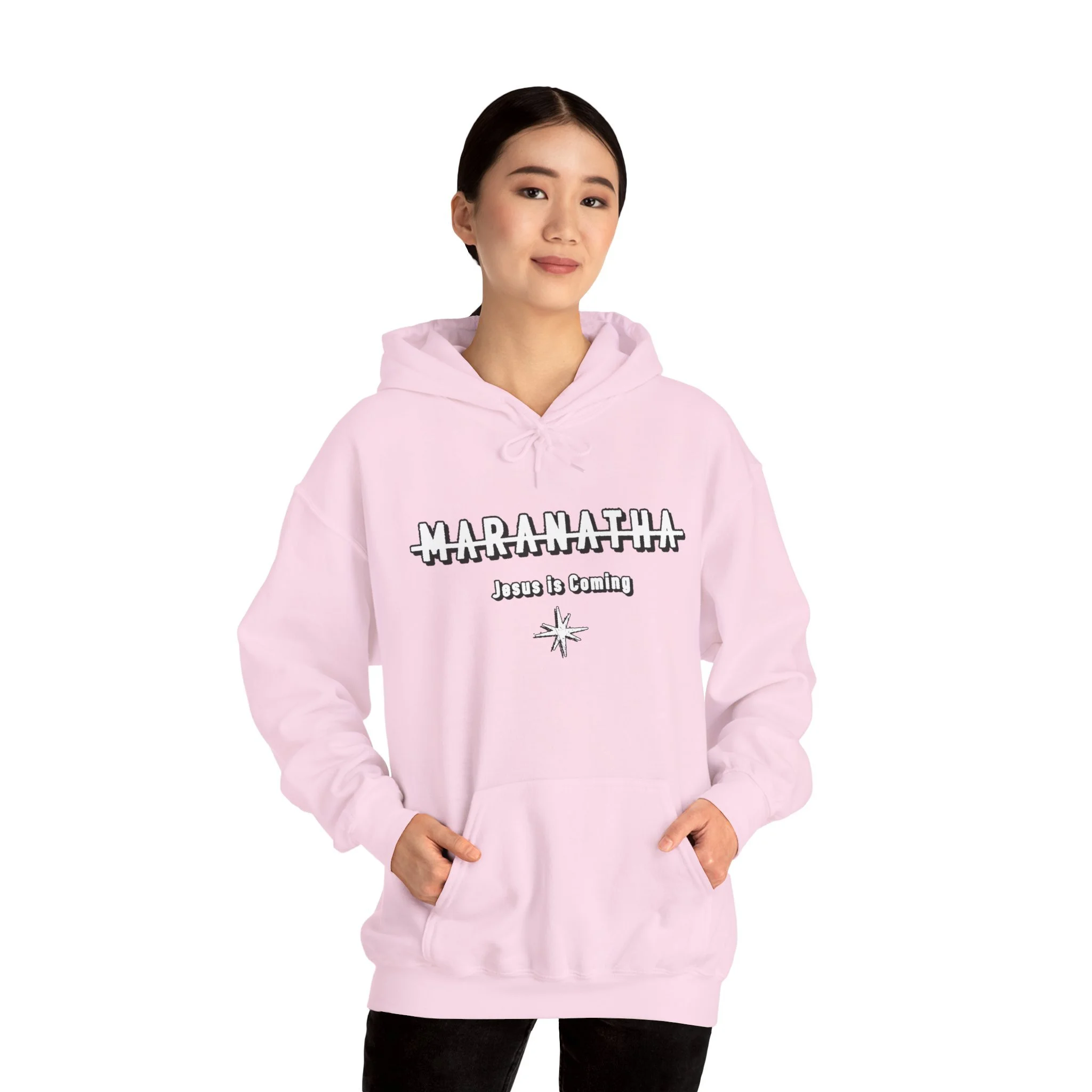 Maranatha Jesus Is Coming Hoodie — Minimal Christian Faith Pullover
