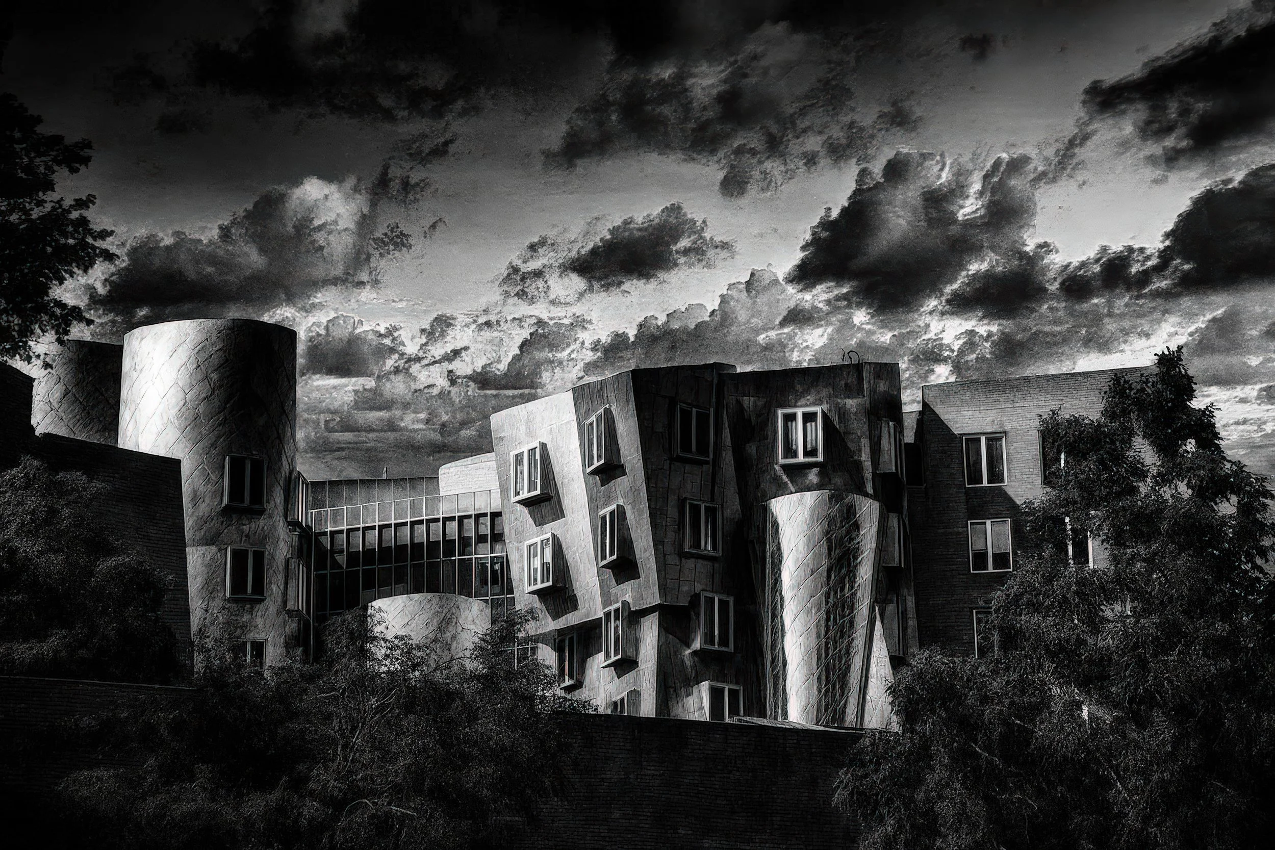 Where Buildings Dream | MIT Stata Center Black & White Photography