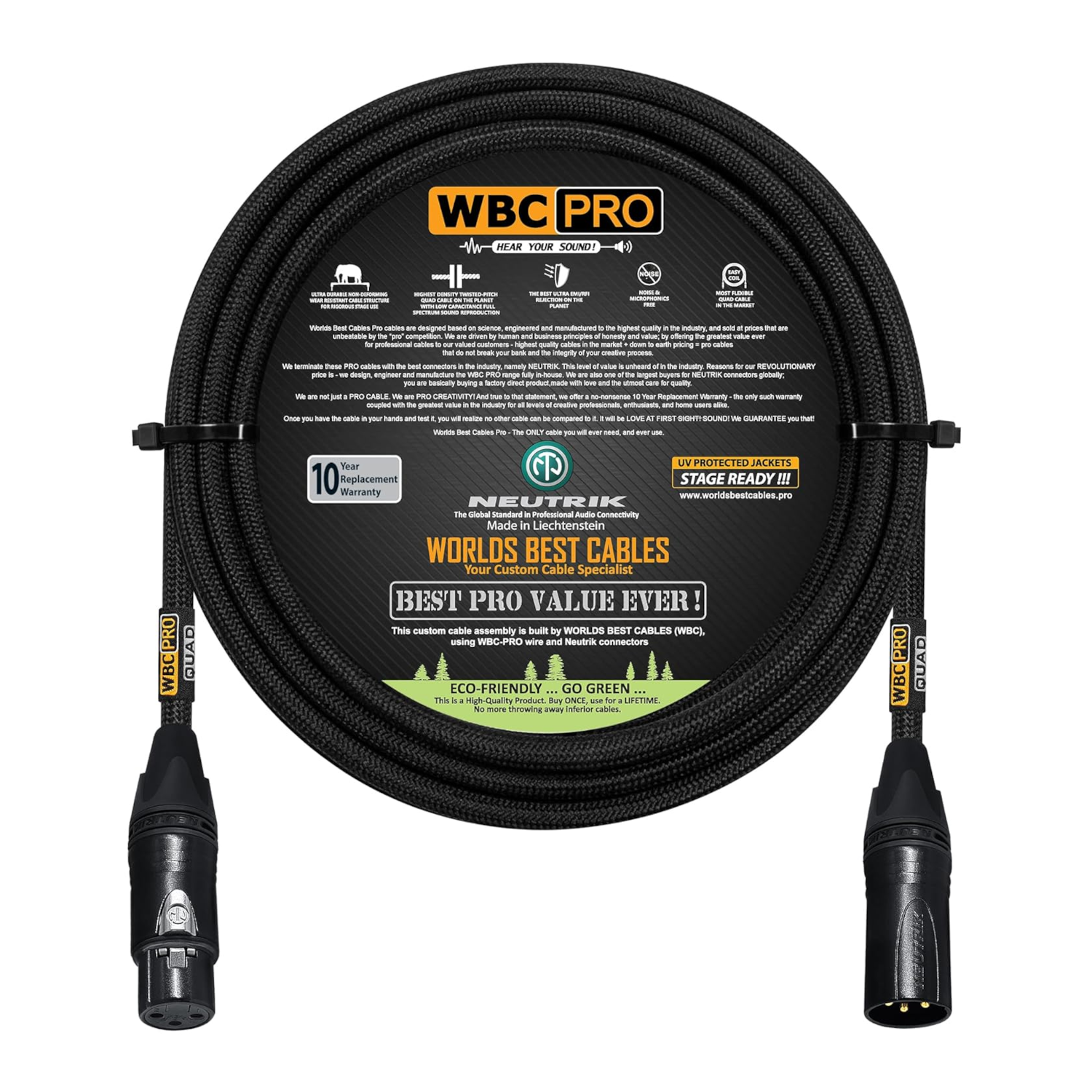 Photo of WBC Pro-Quad Star Quad XLR Cable (15 ft)