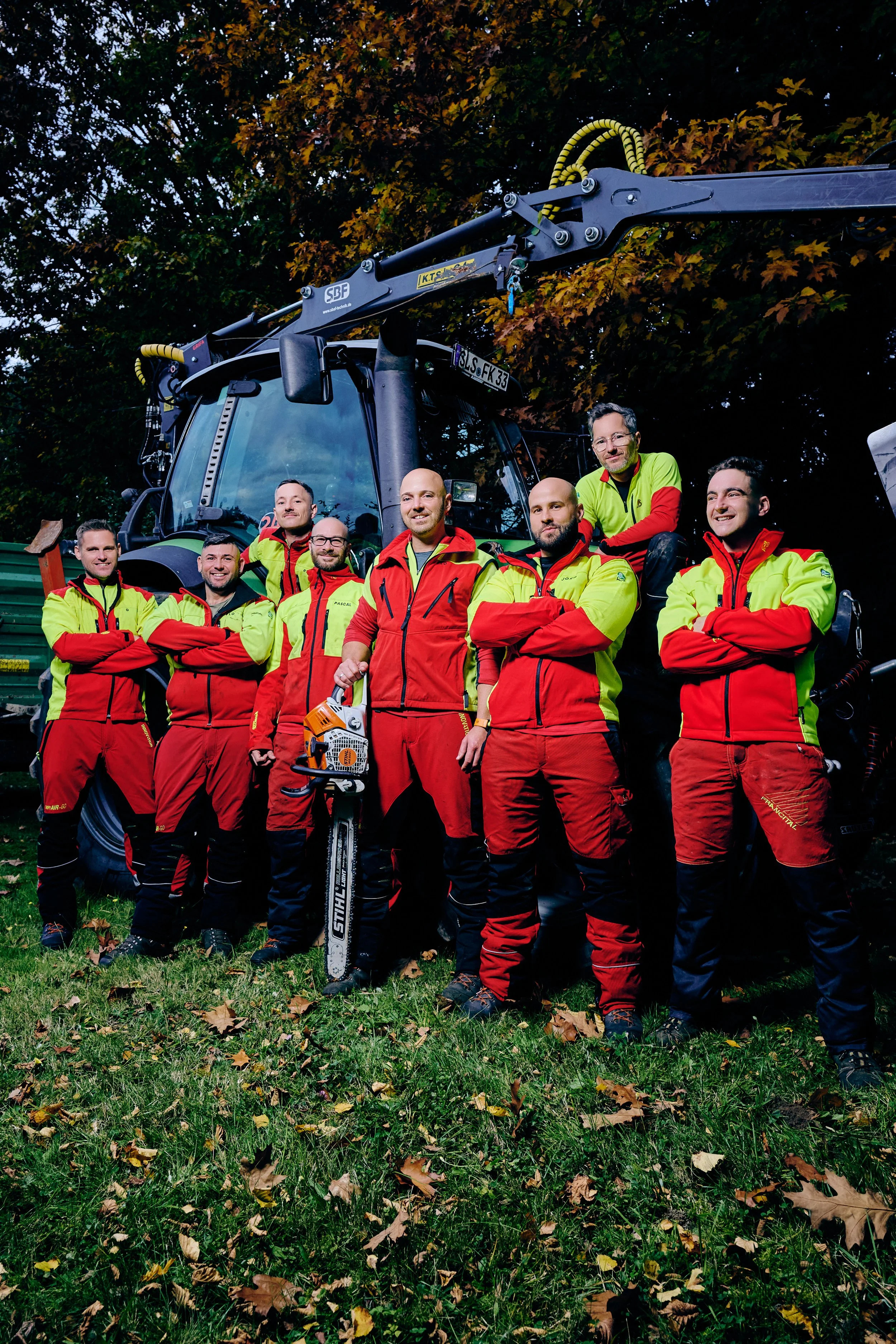 Gruppenbild Baumfäller baumfaellung klein