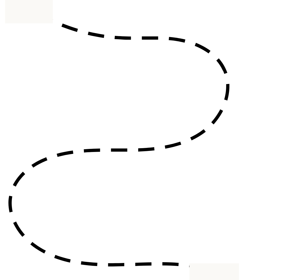 Black and white abstract geometric pattern with circles, lines, and rectangles.