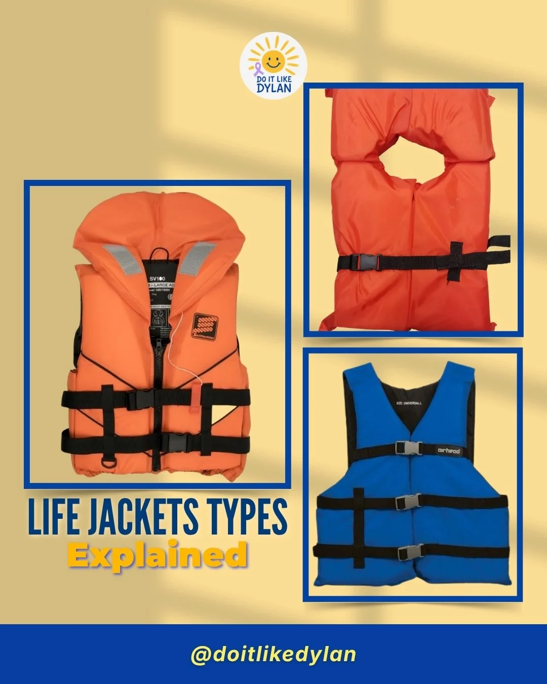 This is something most people are never taught.

There are multiple types of life jackets, and each one is designed for a different purpose.

The most commonly used life jackets are not always the safest option for every person.

Dylan was wearing a 