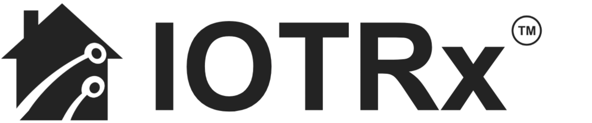 Logo of IoTrx with a house icon and two connected dots.