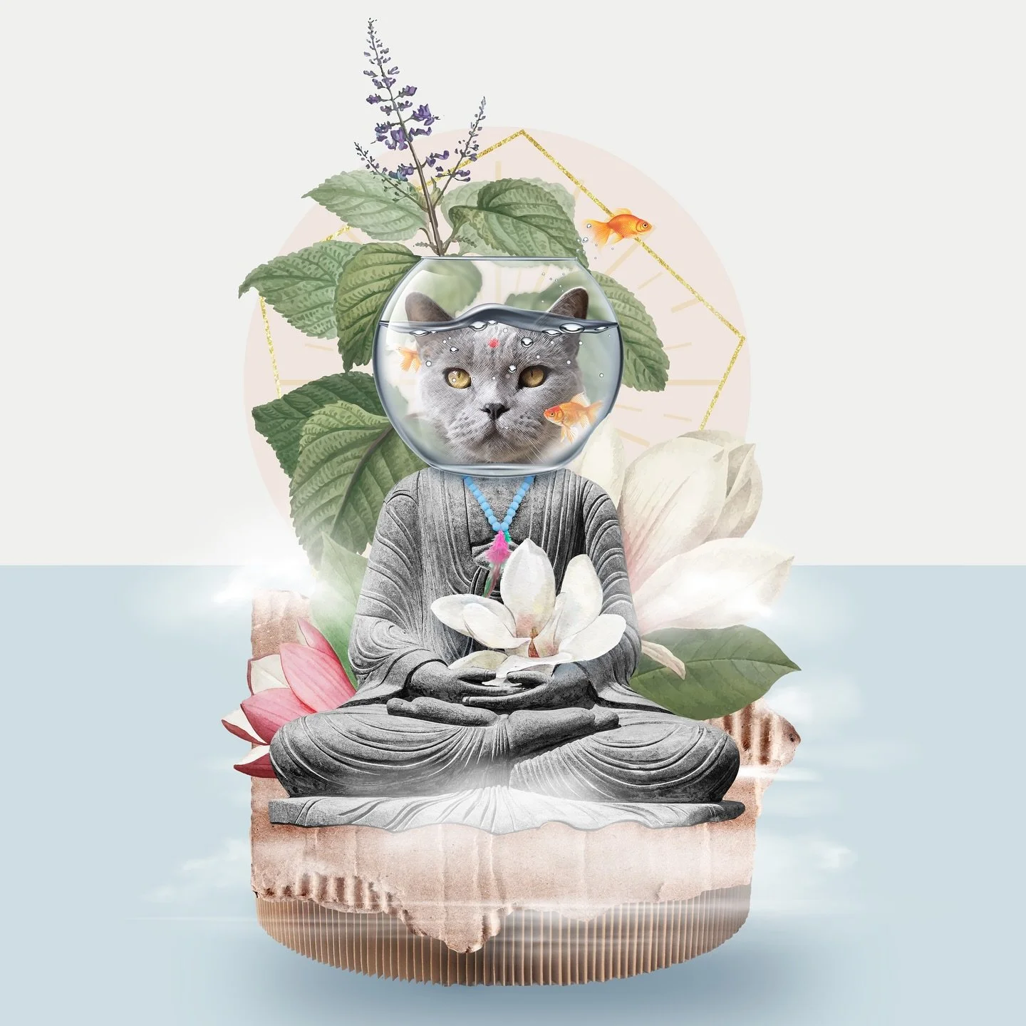 This is your reminder to find your center, even when life feels a little&hellip;fishy. &ldquo;Na&mdash;meow-ste&rdquo; gently reminds us that inner peace can be found in the most unexpected places.