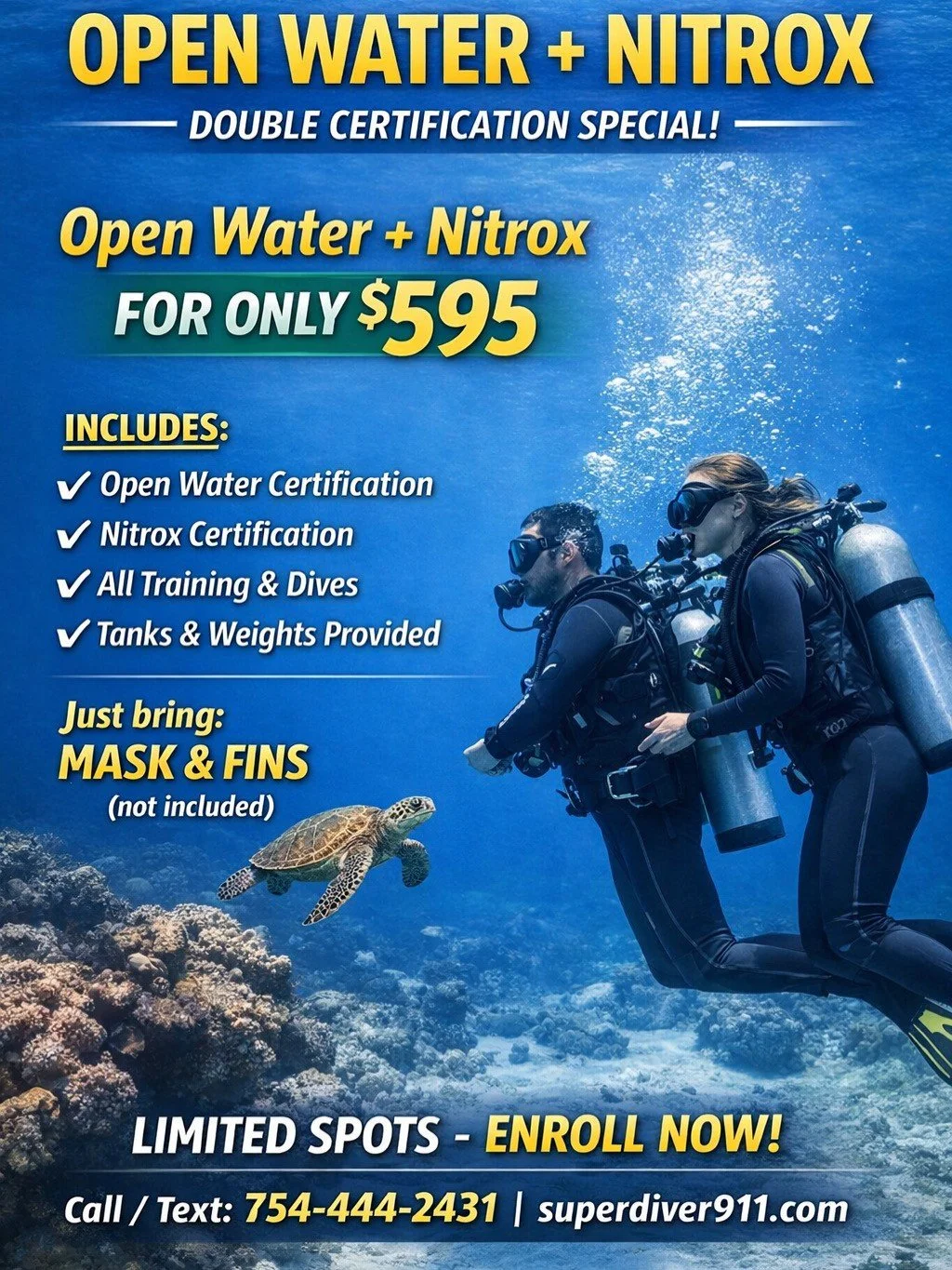 Open Water Diver & Nitrox Courses