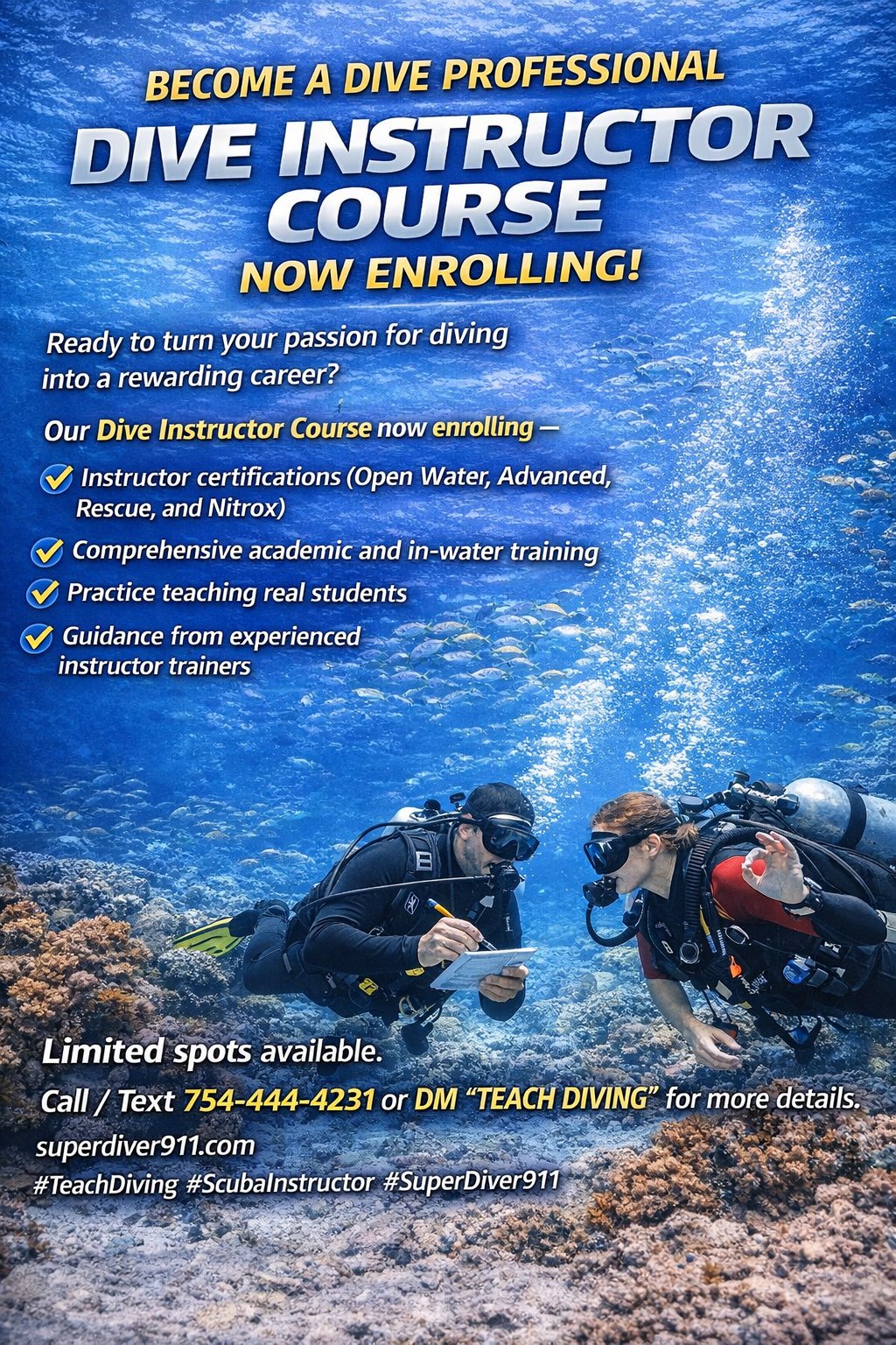 Professional Dive Instructor Course