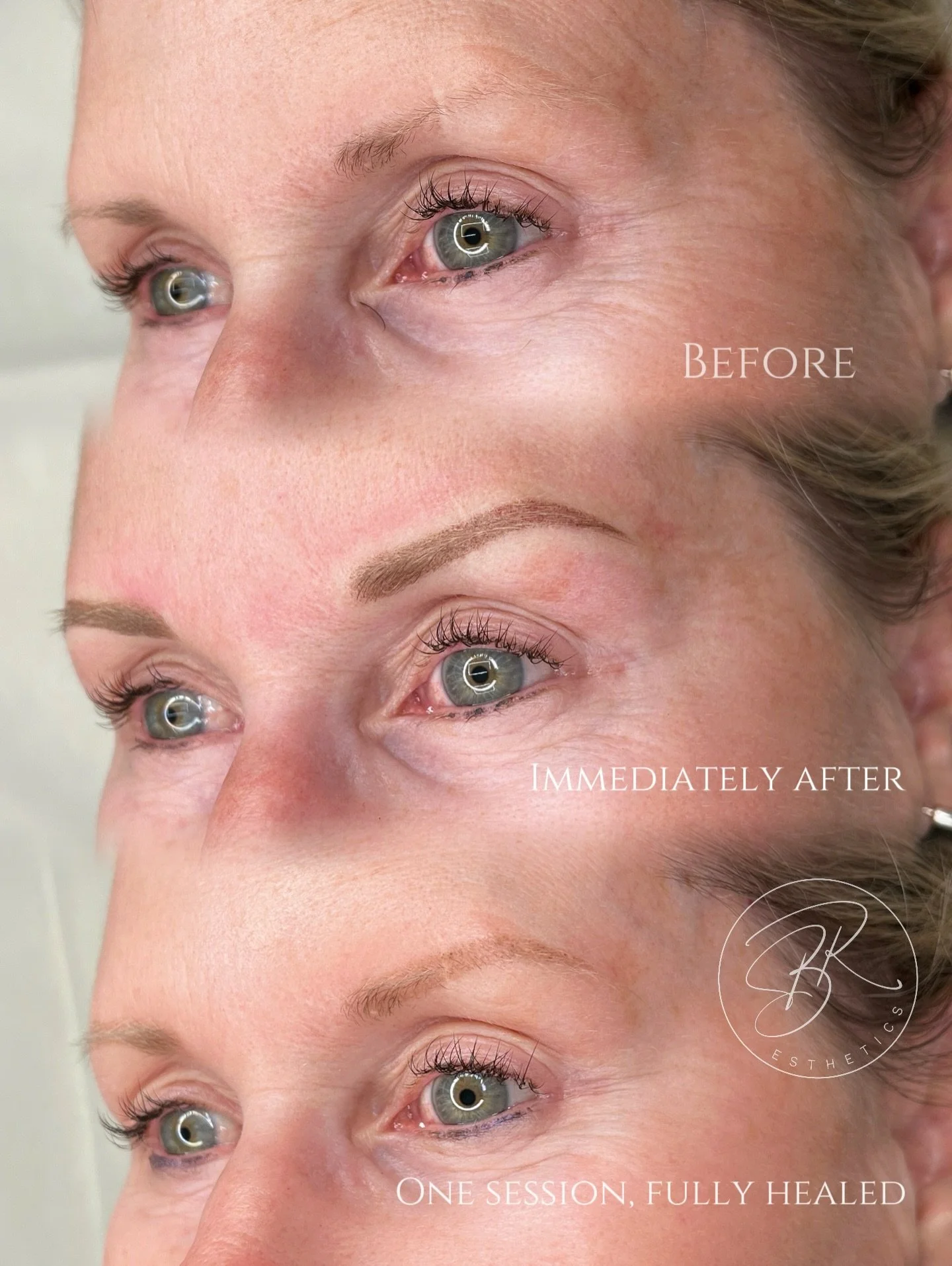 Scroll through ➡️
I was so excited to come back from vacation and see my first client of the day with healed powder brows. 🥰

I&rsquo;m even more excited to share this with you because so many of my clients have similar goals&mdash;to give their bro