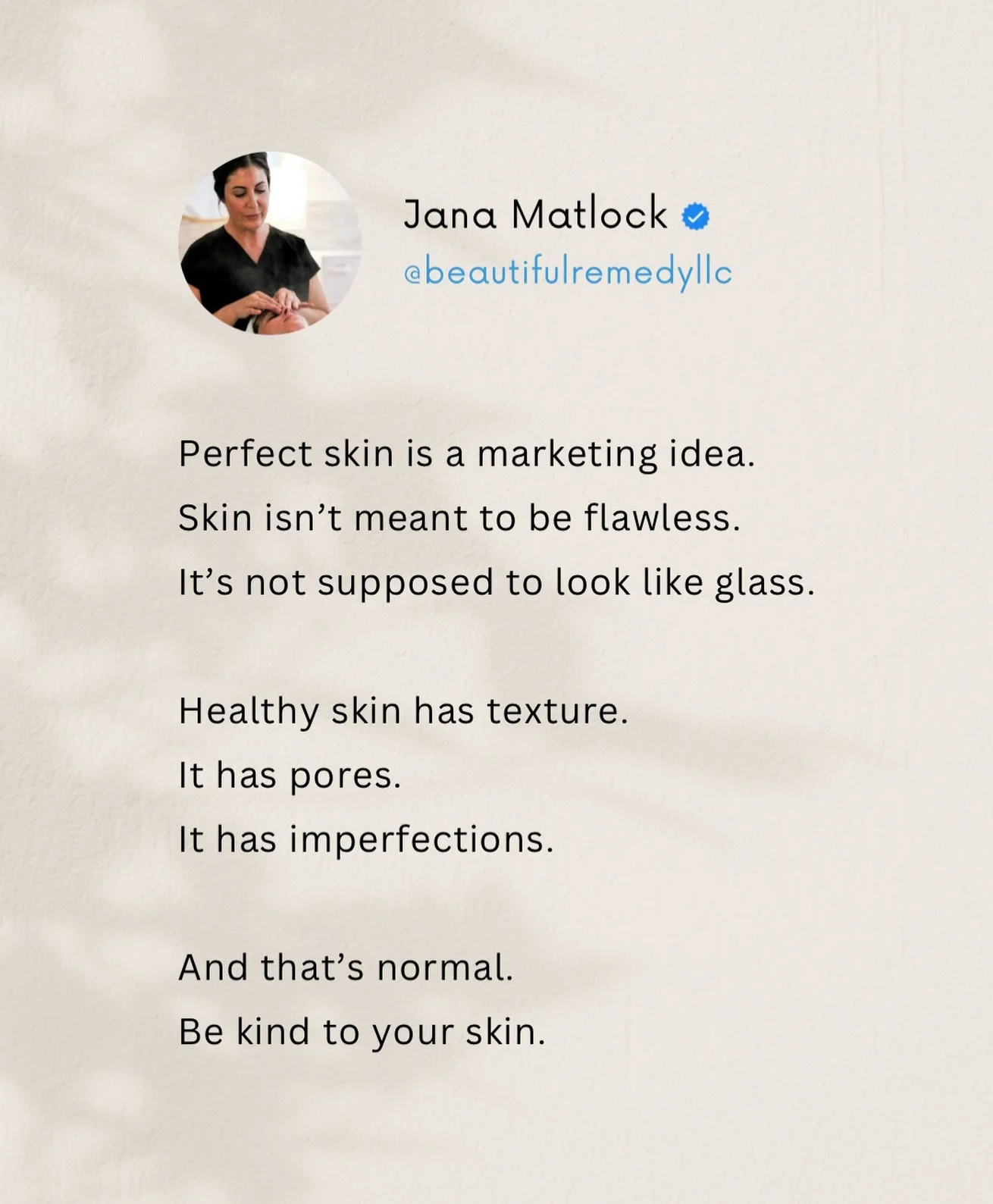 Be kind to your skin. 

#holisticesthetics #holisticesthetician #holistichealth