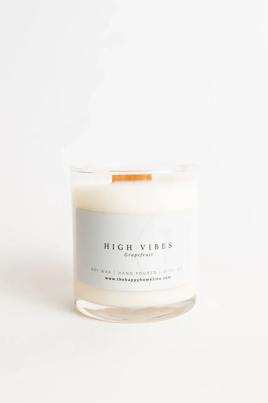 The Happy Home Line High Vibes Wood Wick Candle