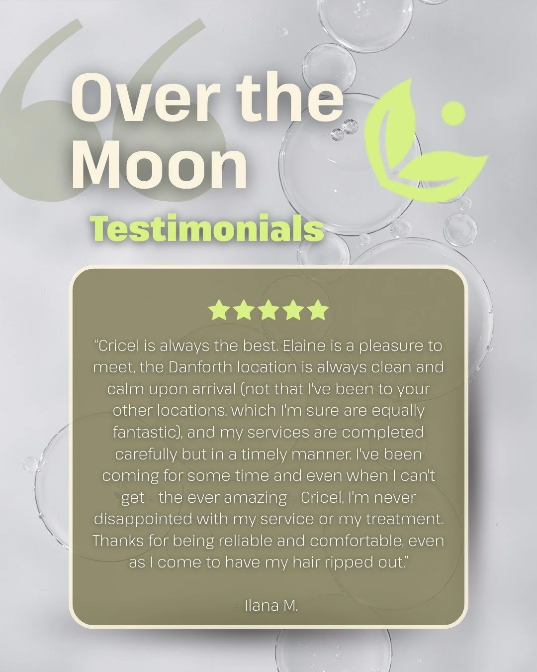 Testimonial Tuesday ✨🌙
We’re over the moon hearing how much you love your Sugarmoon® experiences. Nothing makes us happier than seeing you glow! 💛
Want to see what all the buzz is about? Book your next appointment at any Sugarmoon®