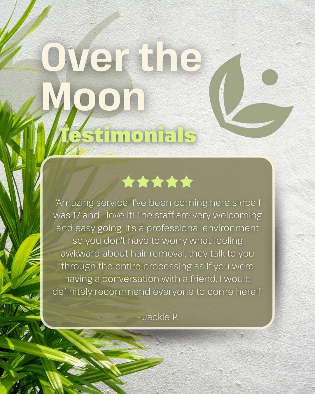 Testimonial Tuesday 💫🌙

Your kind words make our day &mdash; every. single. time. 💛
Thank you for sharing your Sugarmoon&reg; love and trusting us with your glow.

#SugarmoonSalon #SugarmoonLove #TestimonialTuesday