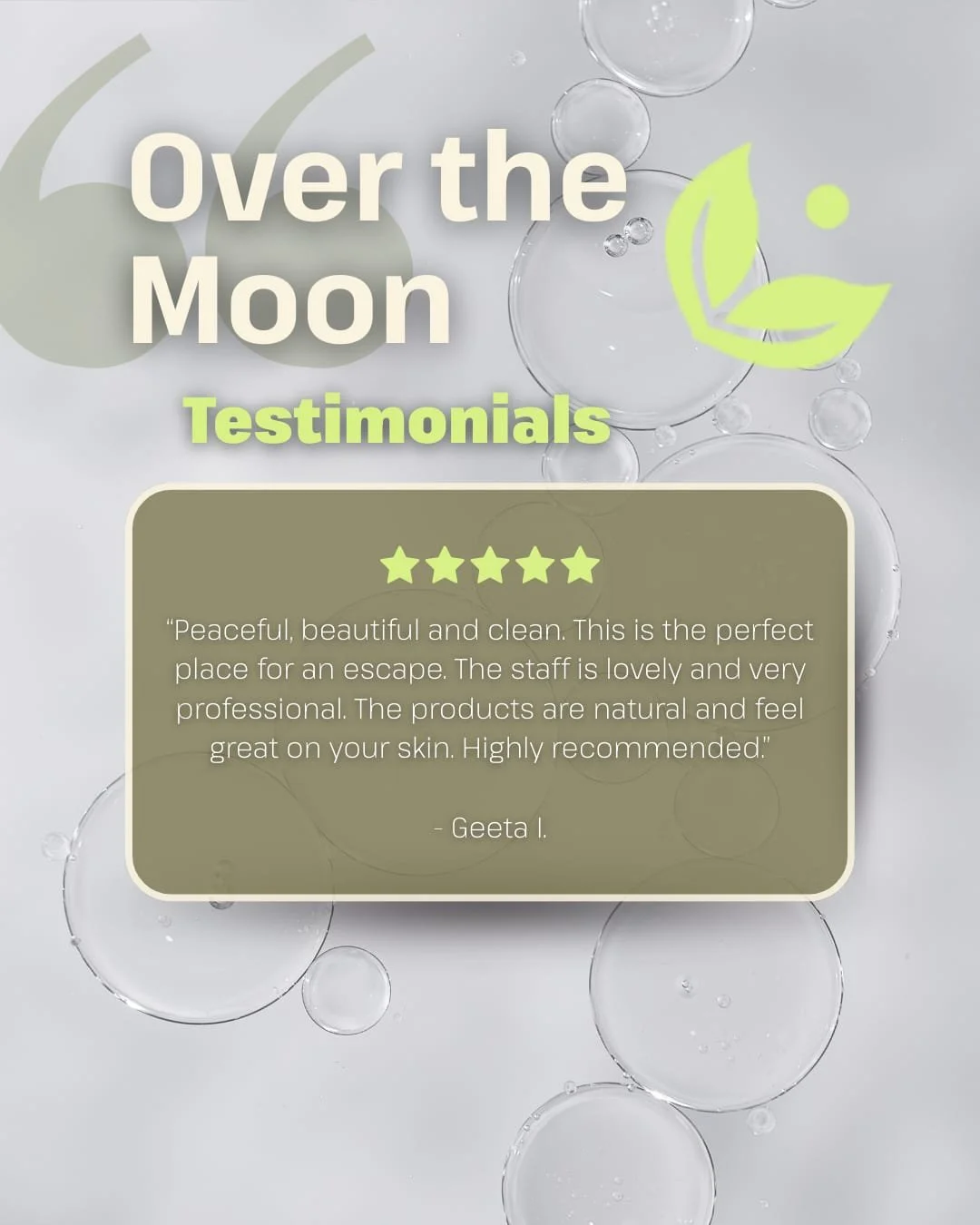 Every review, message, and smile reminds us how special this community is. 🌙💛

Your Sugarmoon&reg; experiences fuel our passion for gentle, mindful beauty.
Thank you for being part of the journey.

#SugarmoonSalon #TestimonialTuesday #SugarmoonComm