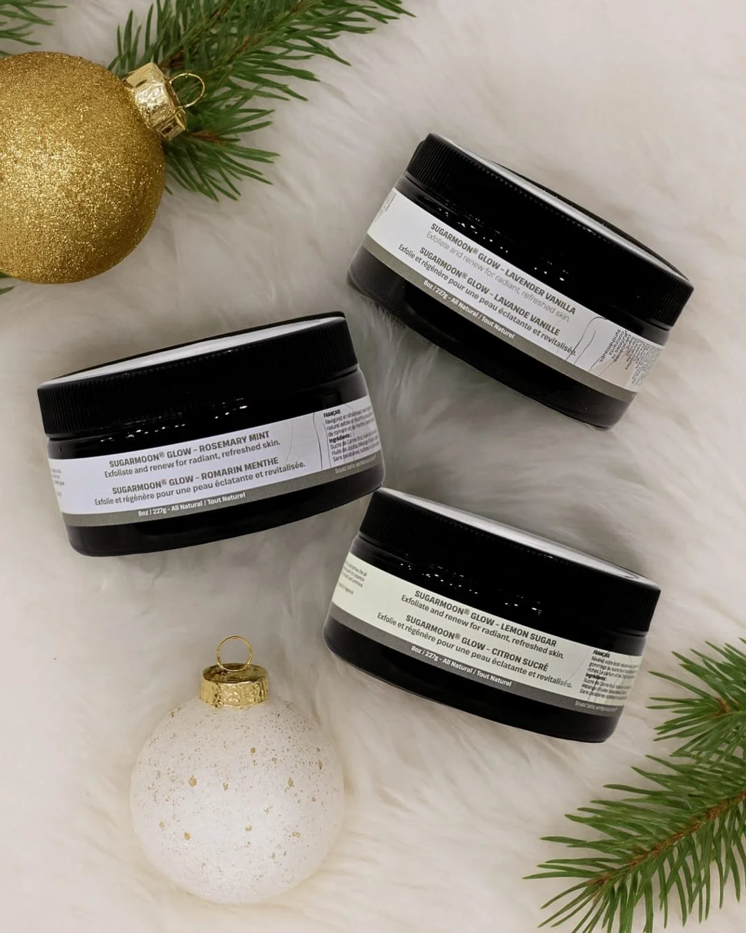 Sweeten your holiday season with our new Sugarmoon&reg; Brown Sugar Scrubs ✨

Available in three sweetly blended scents&mdash;Lemon Sugar, Lavender Vanilla, and Rosemary Mint&mdash;each scrub is crafted to exfoliate, renew, and leave skin irresistibl