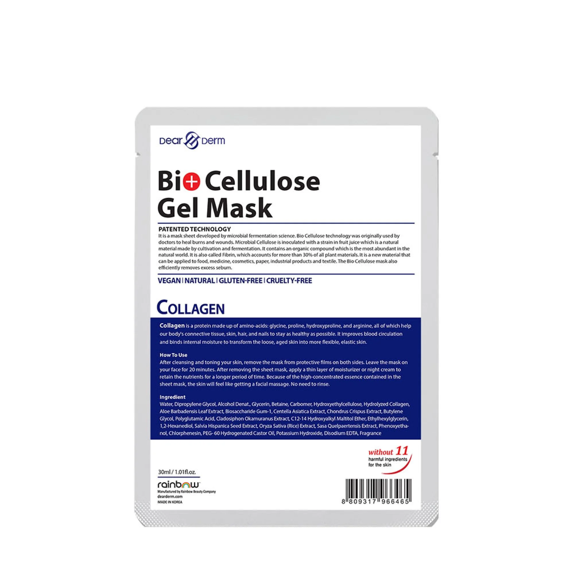 DearDerm Bio Cellulose Gel Mask - Collagen