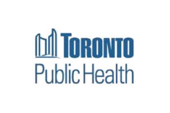 Toronto Public Health logo with a stylized cityscape and blue text