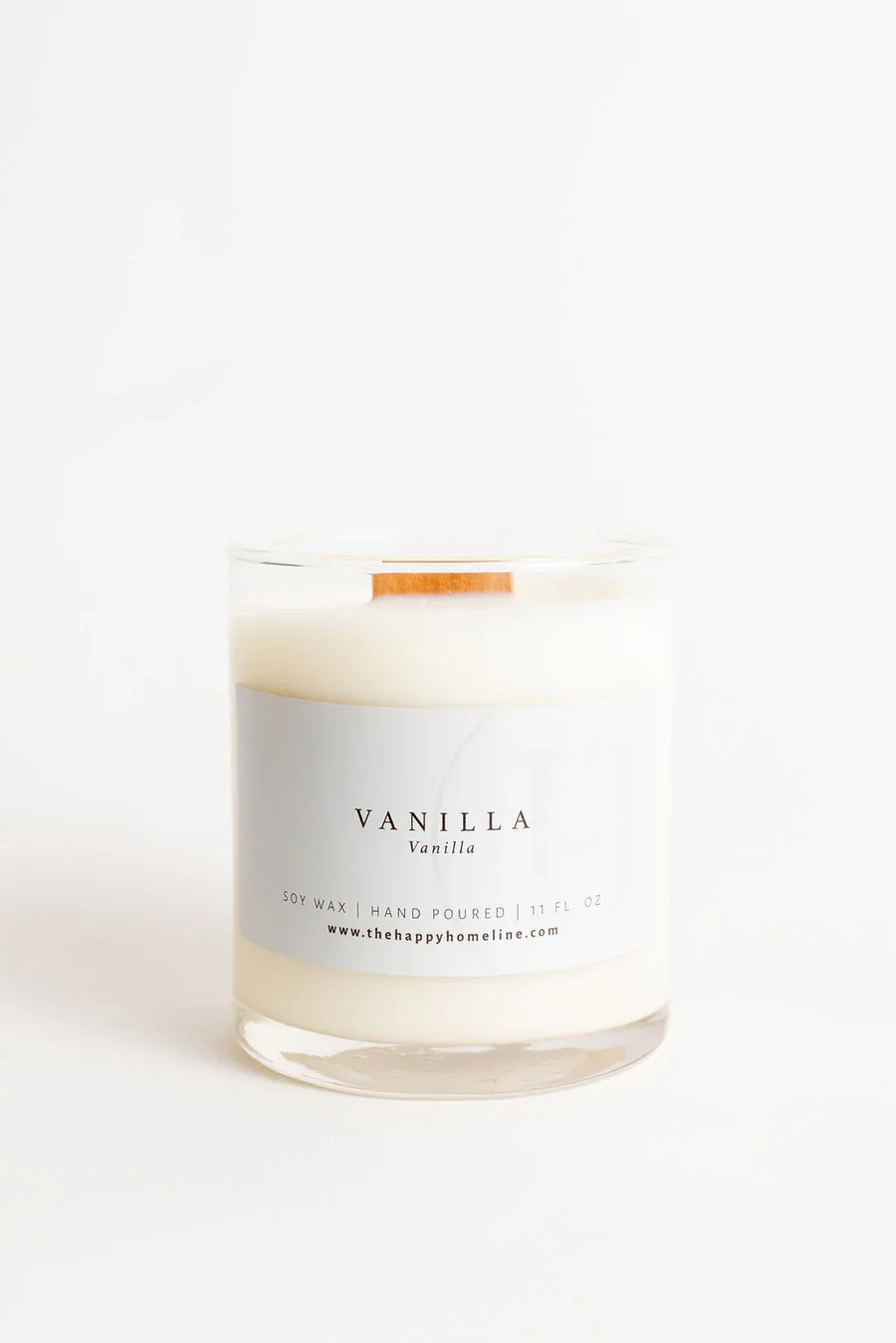 The Happy Home Line Vanilla Wood Wick Candle