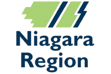 Logo of Niagara Region with stylized green and blue elements and text