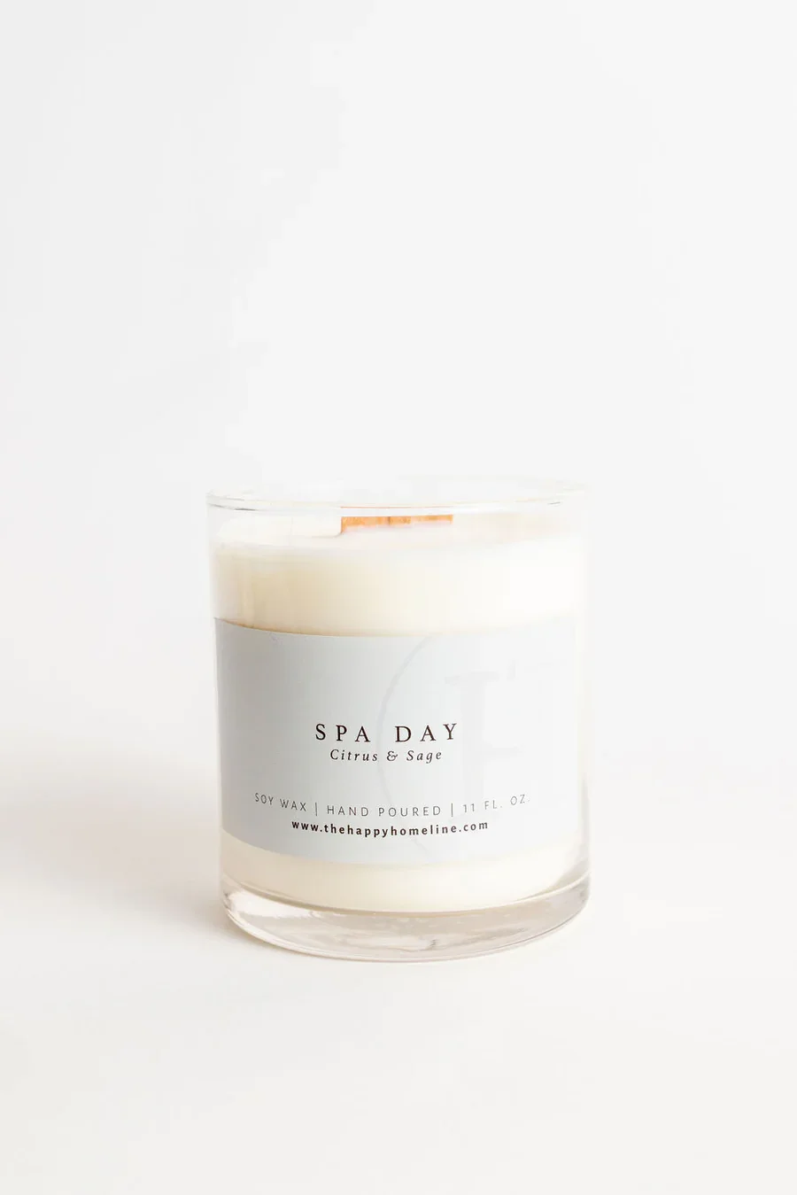 The Happy Home Line Spa Day Wood Wick Candle