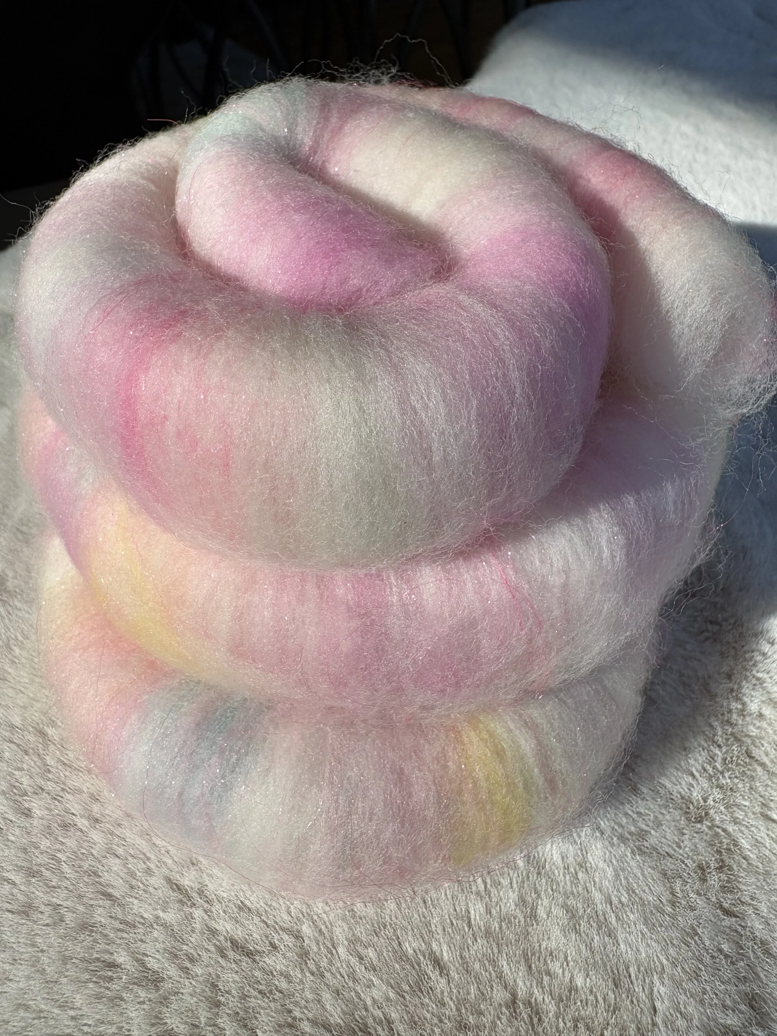 Candy Floss - Hand Blended Rolag
