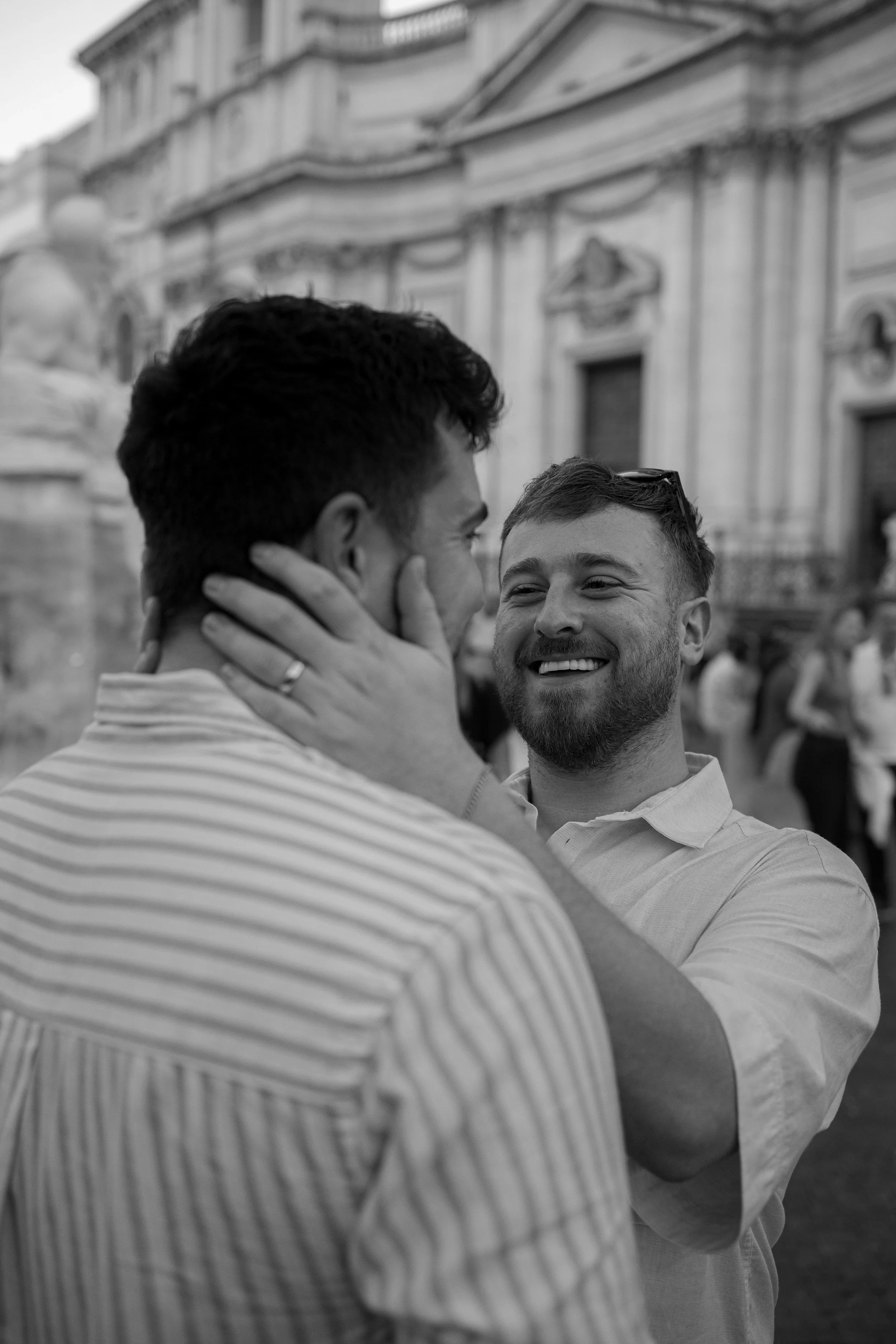 two men just after getting engaged