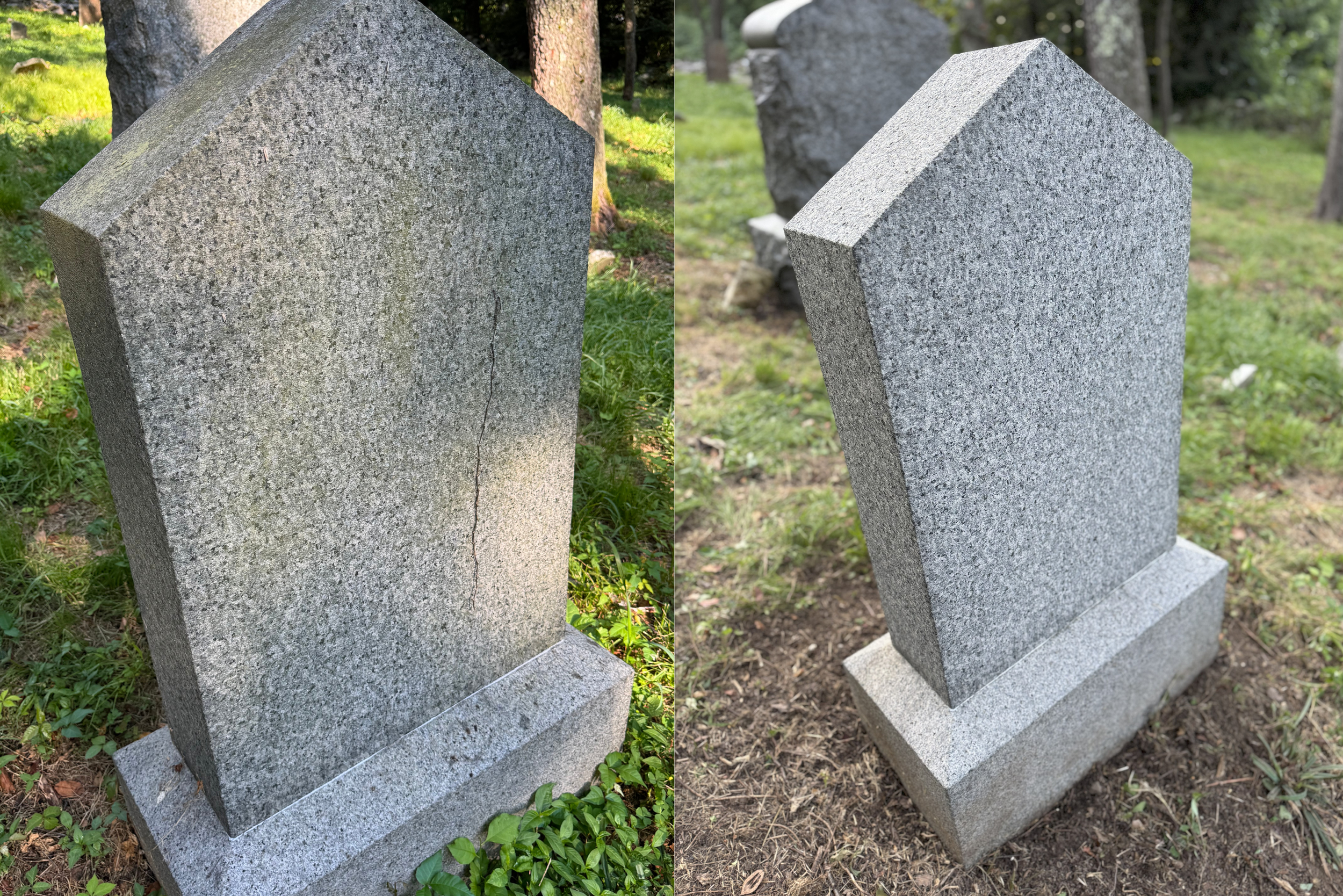 Great shot of the back of the stone
