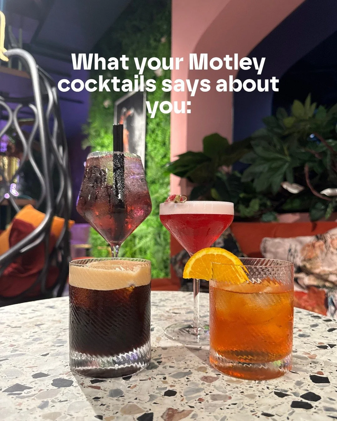 Our cocktails can say so much about who you are 👀 Which one are you claiming?

#Motley #MotleyManchester #YOTEL
