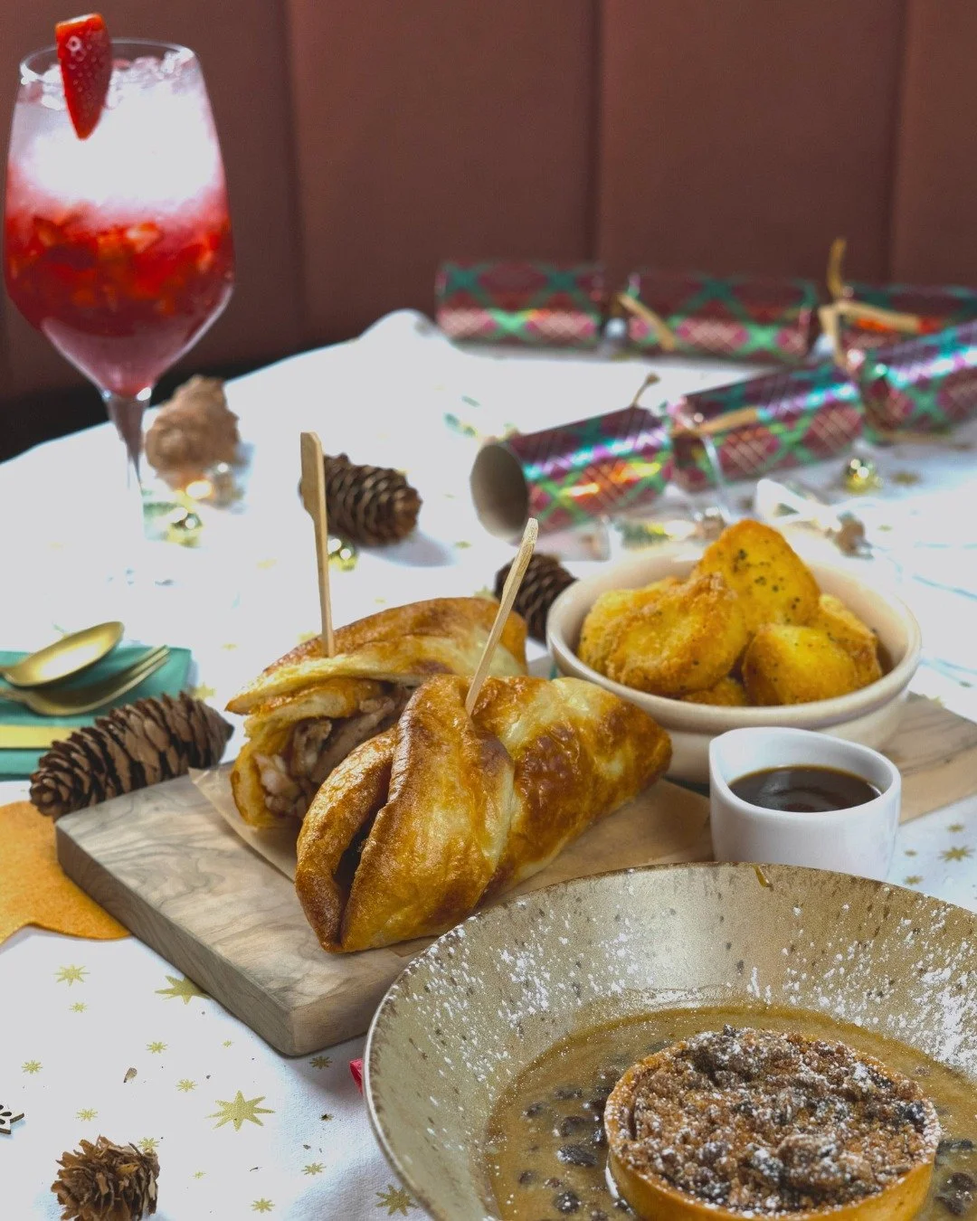 Santa called...he&rsquo;s jealous. ✨

Our festive menu is anything but ordinary, caviar-topped hash browns, turkey confit with stuffing croquettes, and gochujang chicken skewers that&rsquo;ll make your office party legendary.

Book now using the link