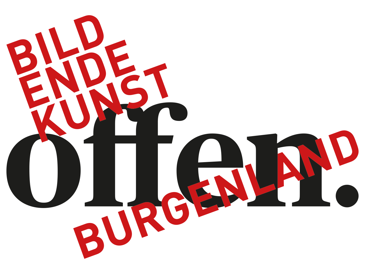 Text in deutscher Sprache: 
"BILD ENDE KUNST BURGENLAND"