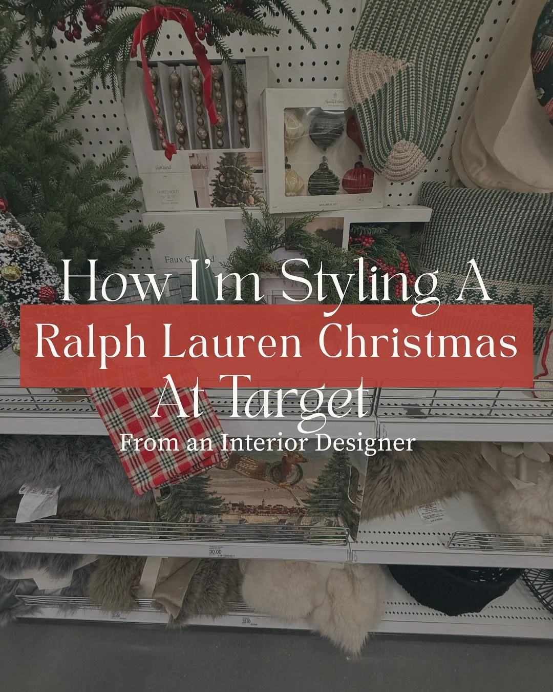 Turning Target finds into a Ralph Lauren&ndash;inspired Christmas 🎄✨

If you&rsquo;ve been wanting that classic, collected, cabin-meets-country-club holiday look without the designer price tag&hellip; this is how I&rsquo;d pull it off.
Greenery with