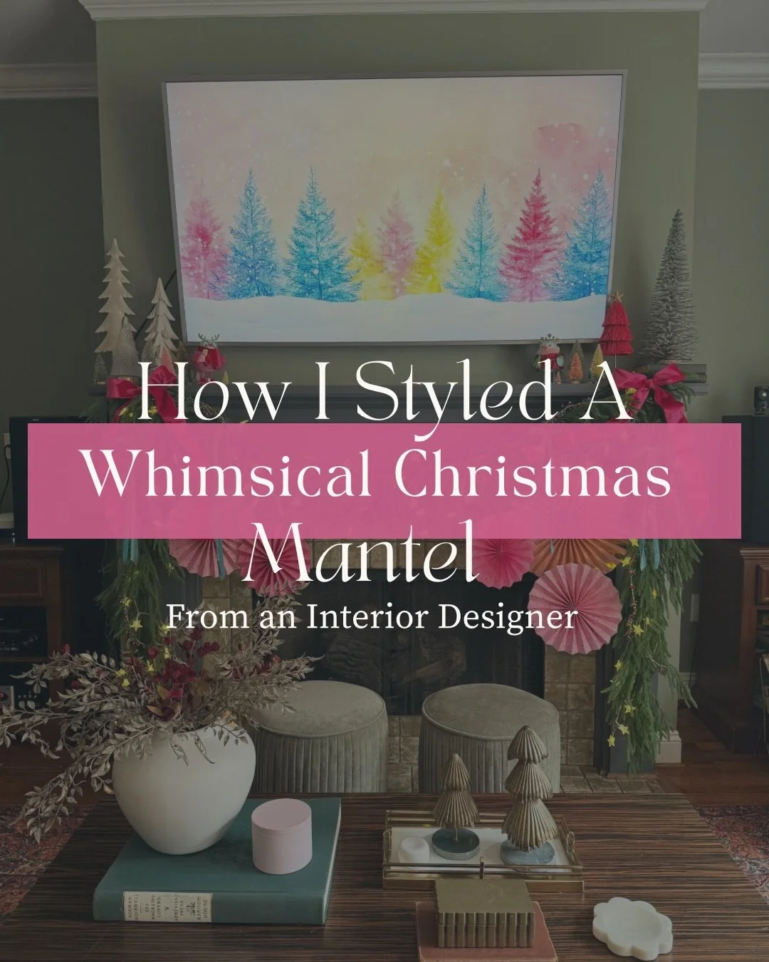 A colorful, whimsical Christmas mantel broken down step-by-step ✨🎄

If you caught my stories, you know this design started off on the wrong foot&hellip; so I scrapped it and started over. And honestly? Sometimes trying something unexpected is exactl