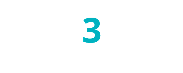 Diagram showing the number 3 in a circle connected with lines to other lines.
