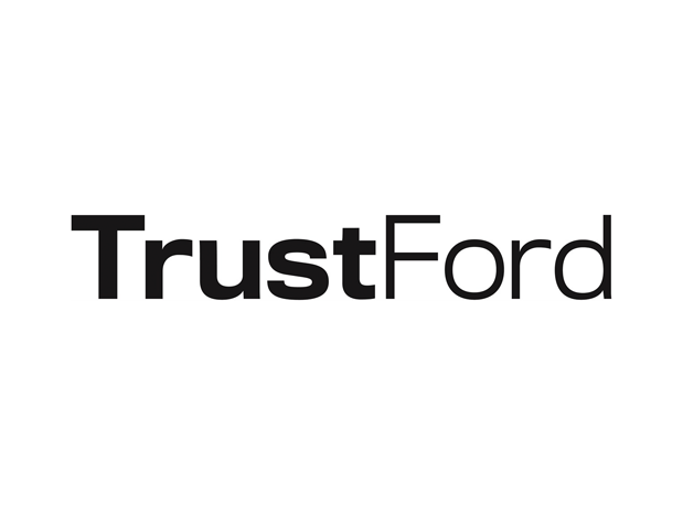 TrustFord logo in black and white