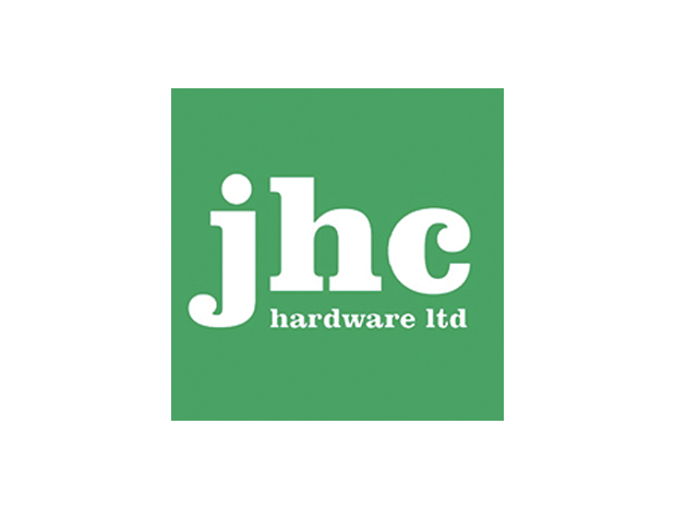 Green square logo with white lowercase letters 'jhc' and 'hardware ltd' underneath