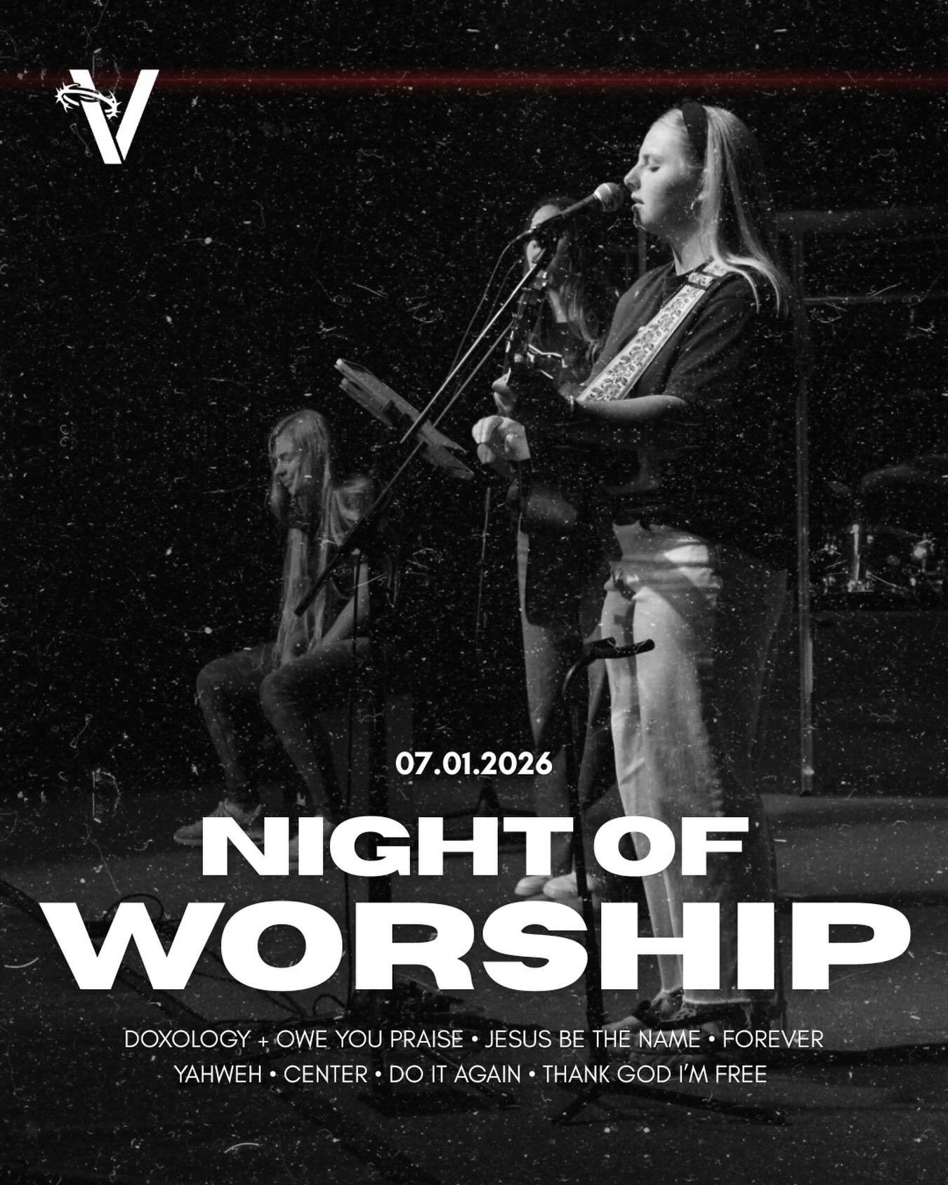 Tomorrow. Night of Worship. We want you there!