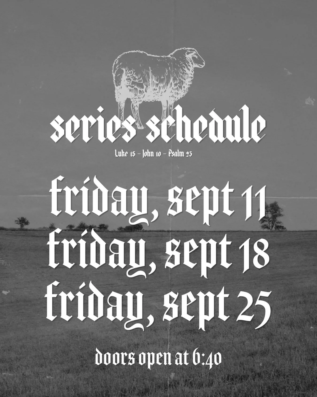SEPTEMBER SCHEDULE‼️
