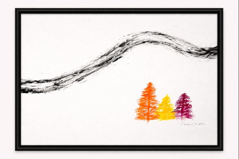 3 TREES, $650.00 Original Acrylic on Canvas Painting, 20"x16"