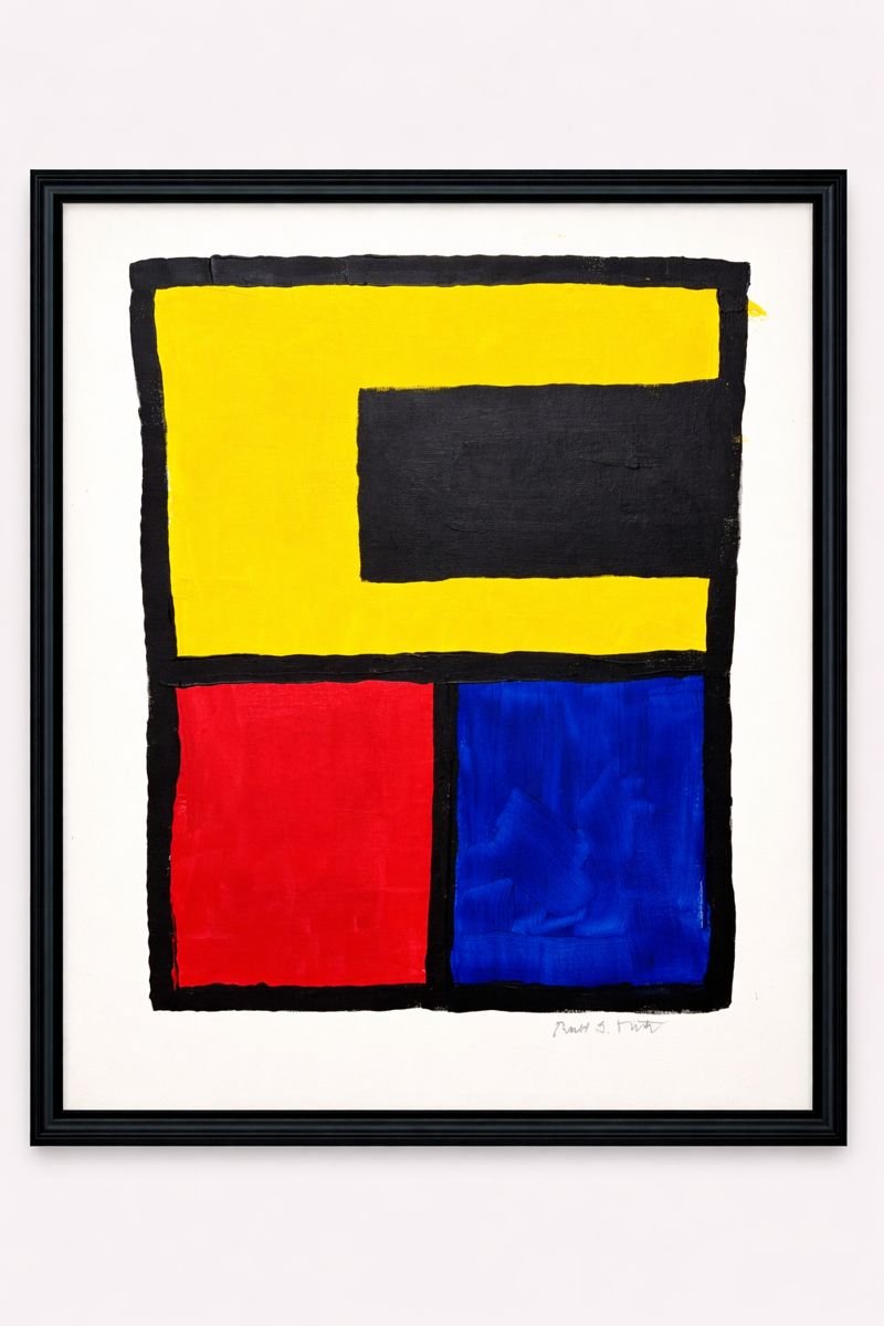 PRIMARY CONFIDENCE $650.00 Original Acrylic On Canvas Painting, 20"x16"