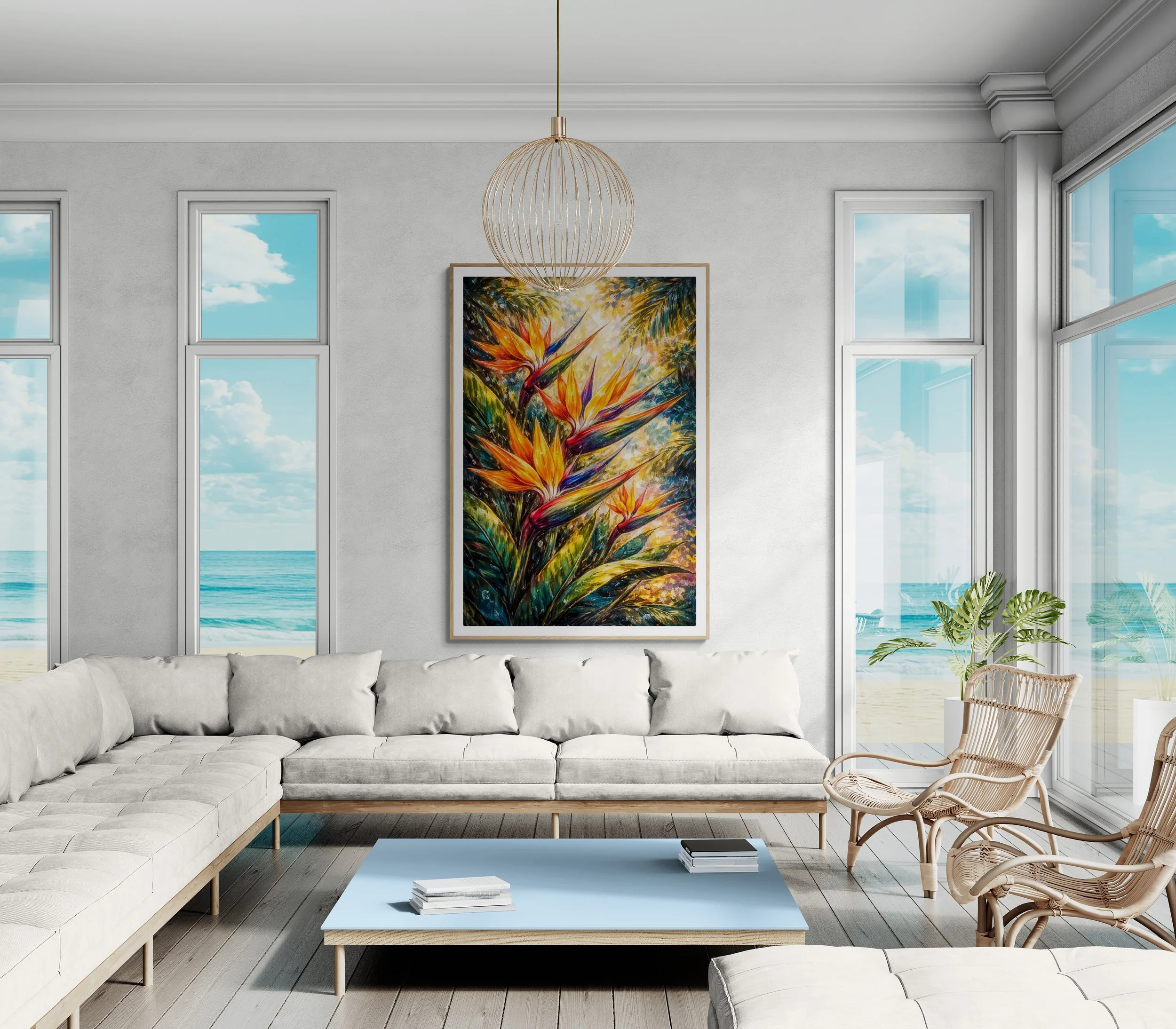 BIRDS OF PARADISE IN BLOOM