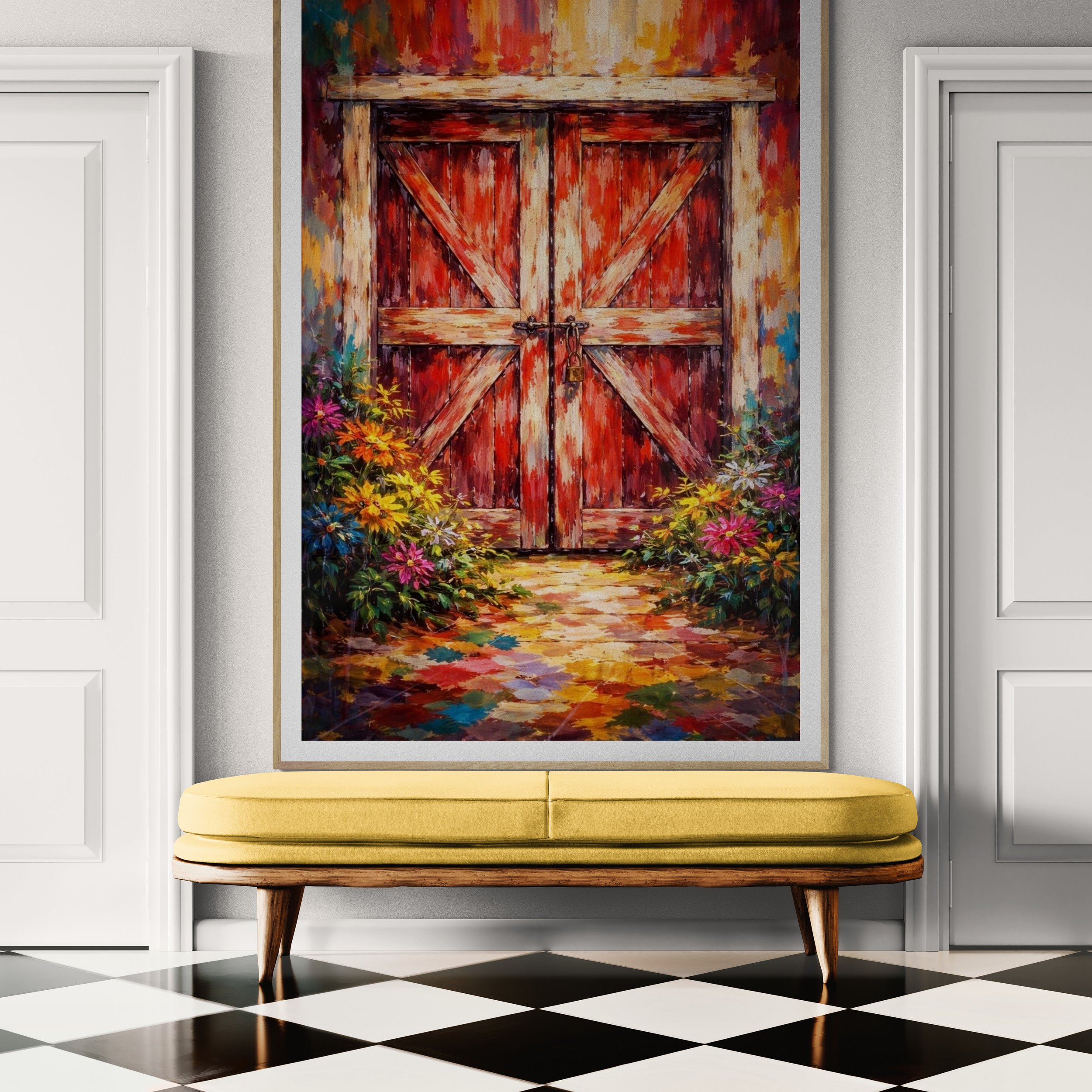 BEHIDE THE RED DOORS