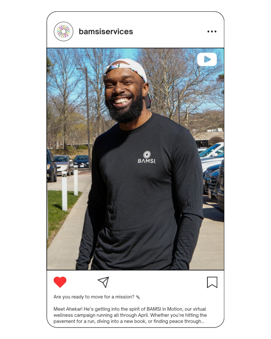 Social media campaign content created for BAMSI in Motion, a month-long wellness initiative focused on movement, community engagement, and healthy living.