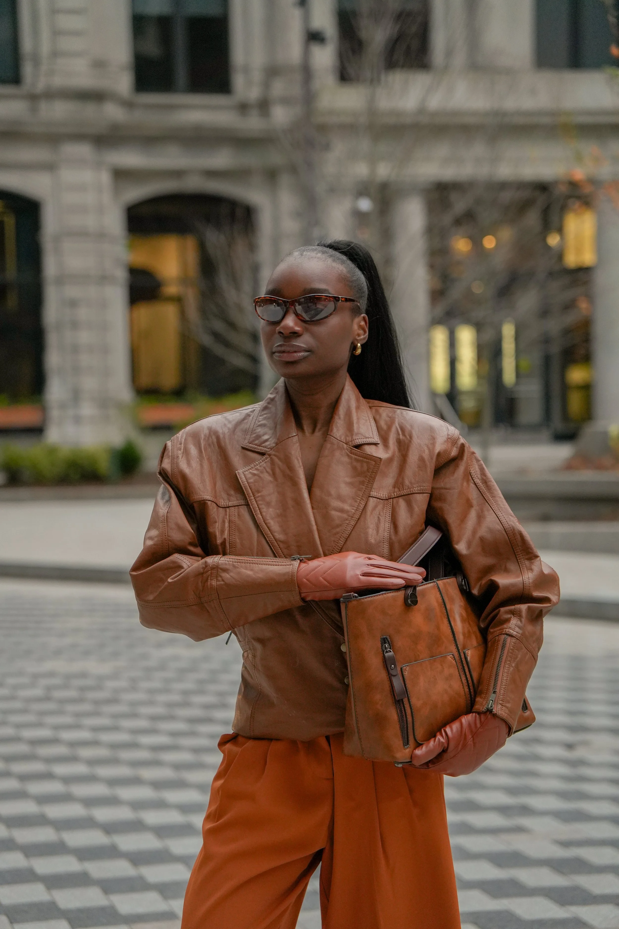 Editorial styling project exploring texture, silhouette, and movement in downtown Boston.