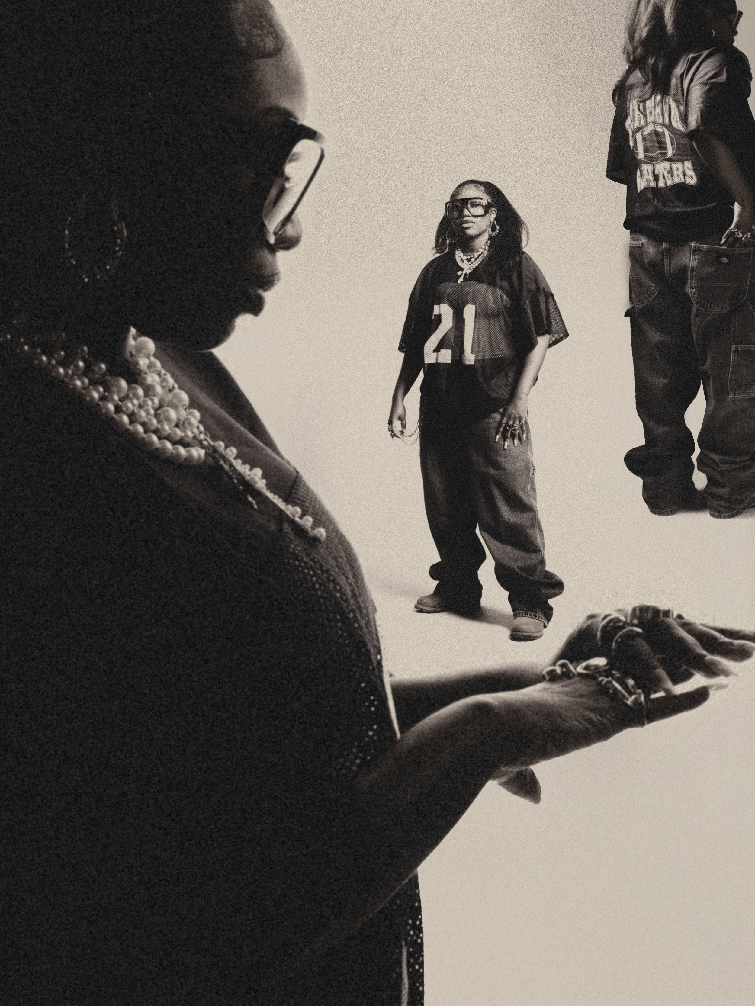 Black and white editorial collage portrait of Shania Don exploring identity and visual storytelling.