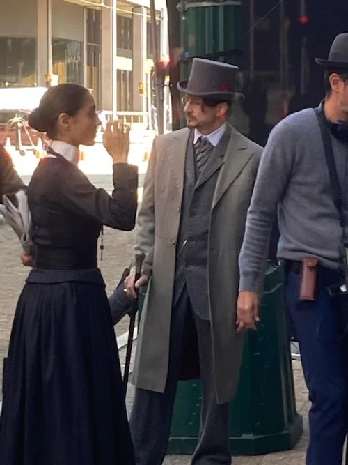 Cabrini & Lukas on set.jpg