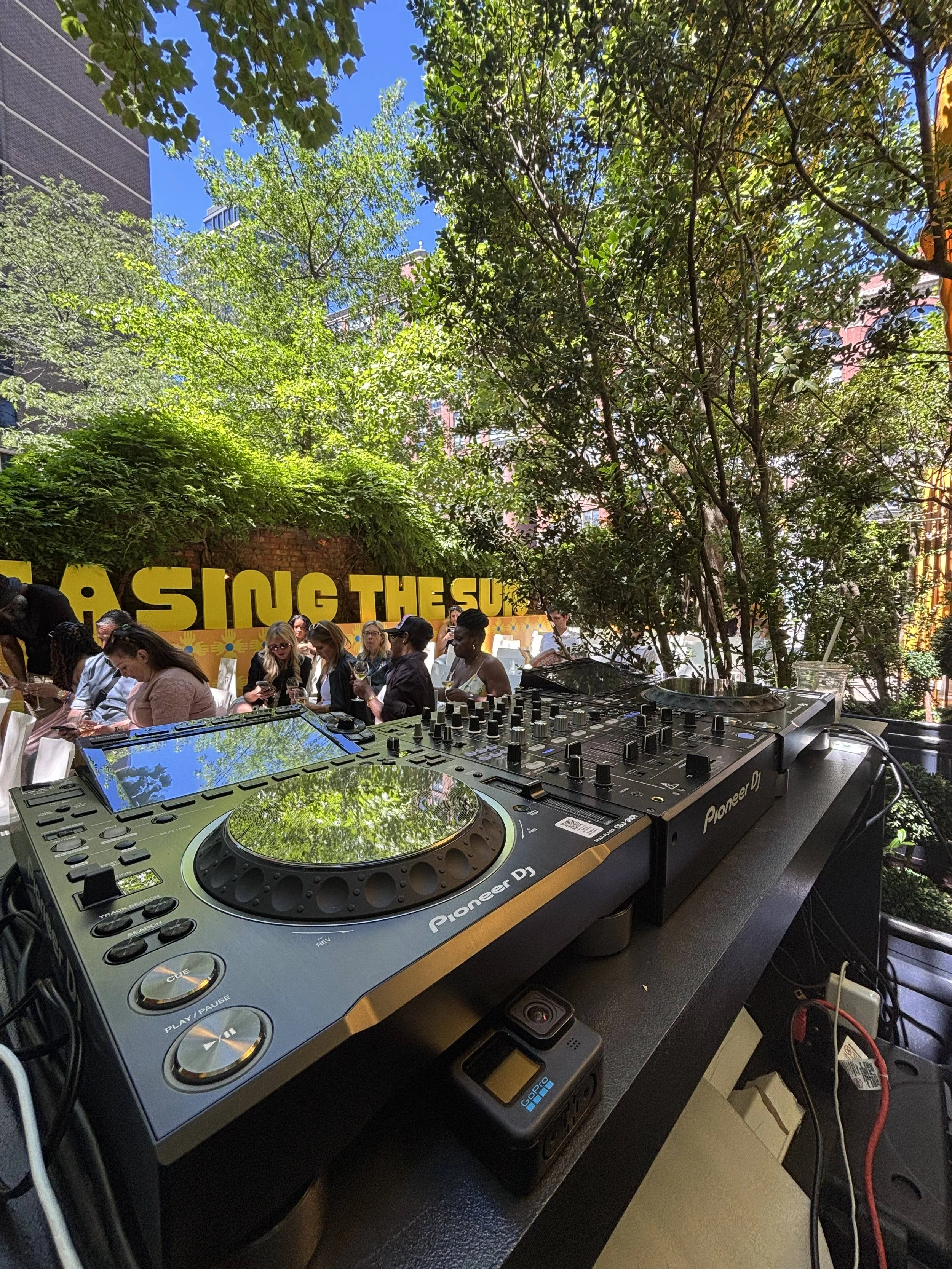 Pioneer CDJ-3000 DJ booth at outdoor NYC event