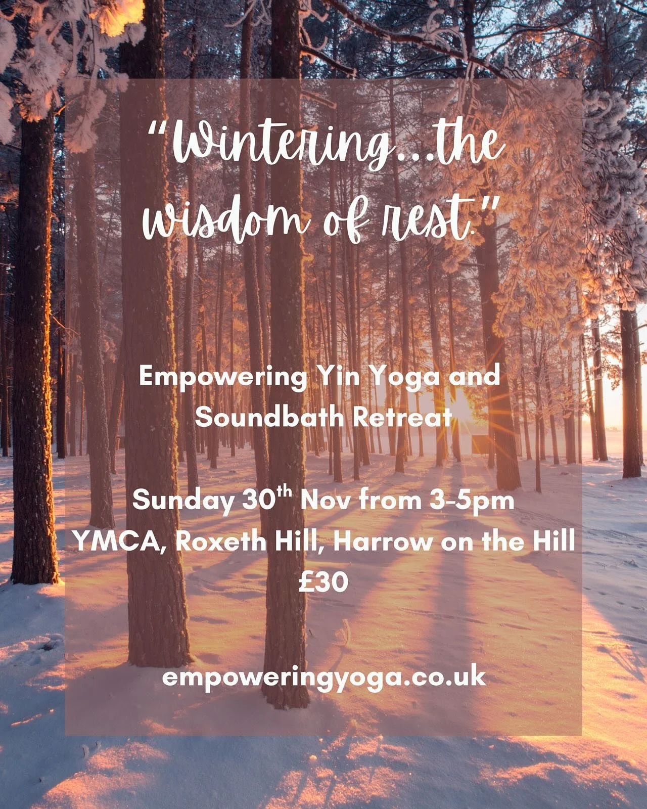 Our final mini retreat of 2025 must not be missed! Come and join us for a truly restful afternoon of restorative yoga and magical Soundbath to sooth our nervous system, rest deeply and prepare us for the December madness! 

@monikagagoyoga 
#rest #yo